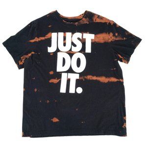 NIKE Just Do It Custom Dyed Bleached Graphic Tee L